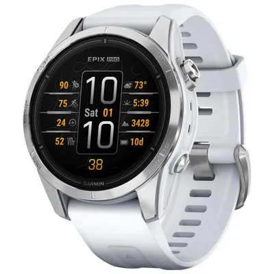 Garmin epix Pro (Gen 2) 42mm Bluetooth Active Smartwatch - Medium / Large - Whitestone