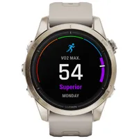 Garmin Epix Pro (Gen 2) Sapphire Edition 42mm GPS Watch with Heart Rate Monitor - Medium/Large - Light Sand