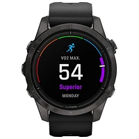 Garmin epix Pro (Gen 2) Sapphire Edition 42mm Bluetooth Active Smartwatch - Medium/Large - Black