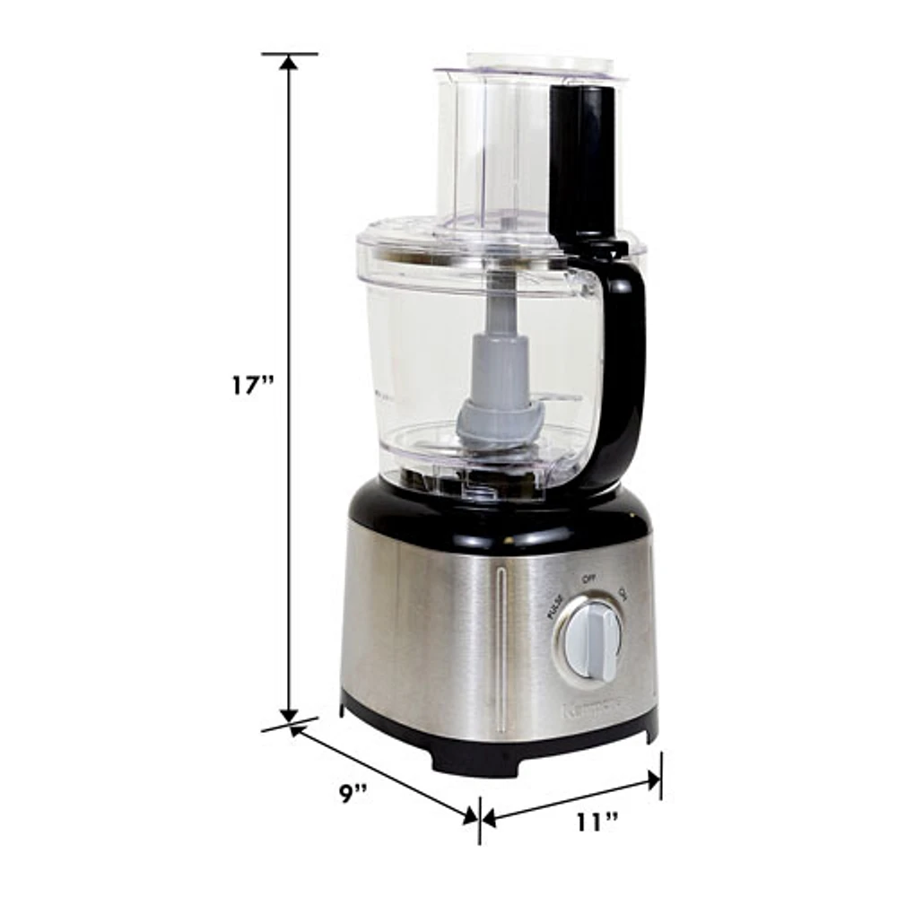 Kenmore Food Processor - 11-Cup - 500-Watt - Black/Silver