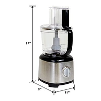 Kenmore Food Processor - 11-Cup - 500-Watt - Black/Silver