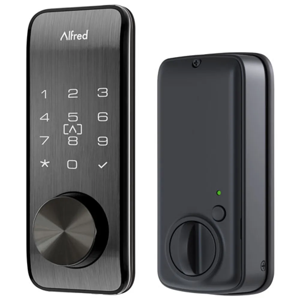 Alfred DB2S Bluetooth Smart Lock with Key - Black
