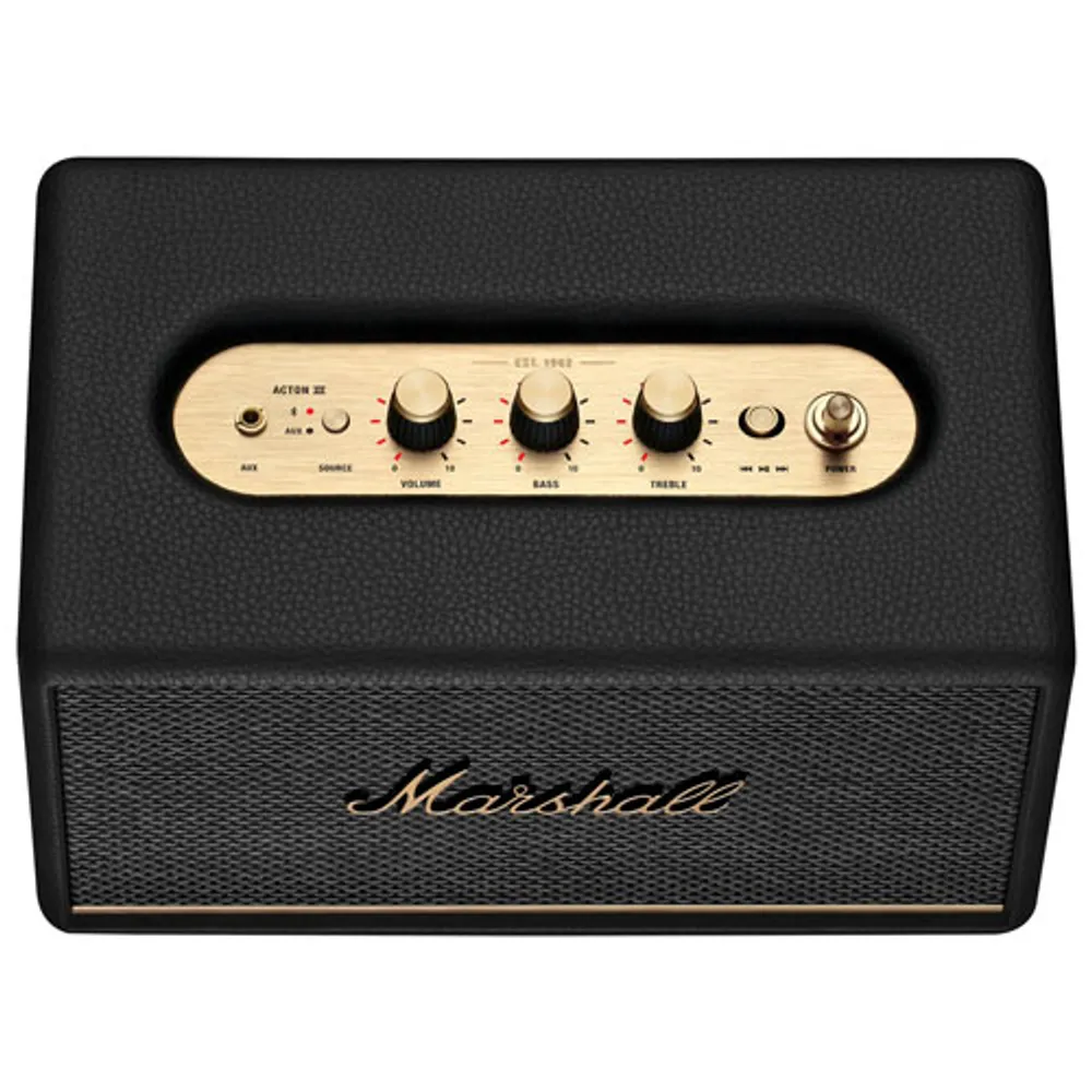 Haut-parleur Bluetooth sans fil Acton III de Marshall - Noir