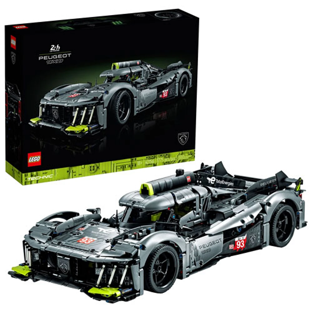 LEGO Technic PEUGEOT 9X8 24H Le Mans Hybrid Hypercar - 1775 pièces (42156)