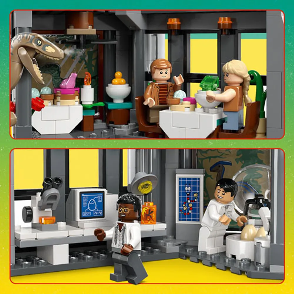 LEGO Jurassic Park : Le centre d'accueil des visiteurs : L'attaque du T. rex et du vélociraptor - 693 pièces (76961)