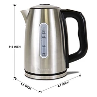 Kenmore Cordless Electric Kettle - 1.7L - Black and Silver