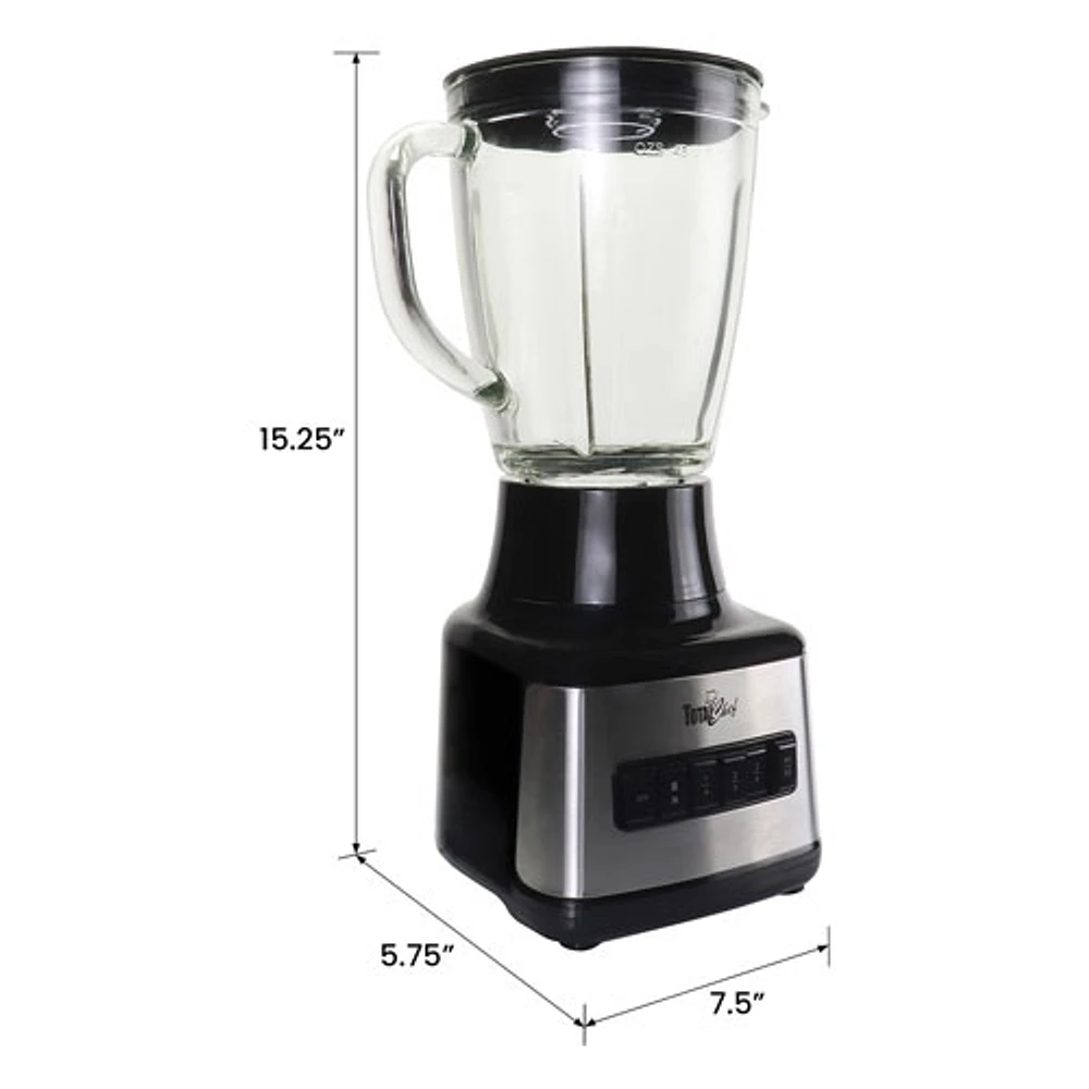 Total Chef 1.5L 500-Watt Countertop Blender - Black/Silver