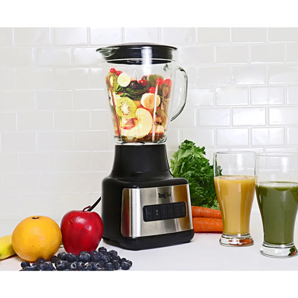 Total Chef 1.5L 500-Watt Countertop Blender - Black/Silver