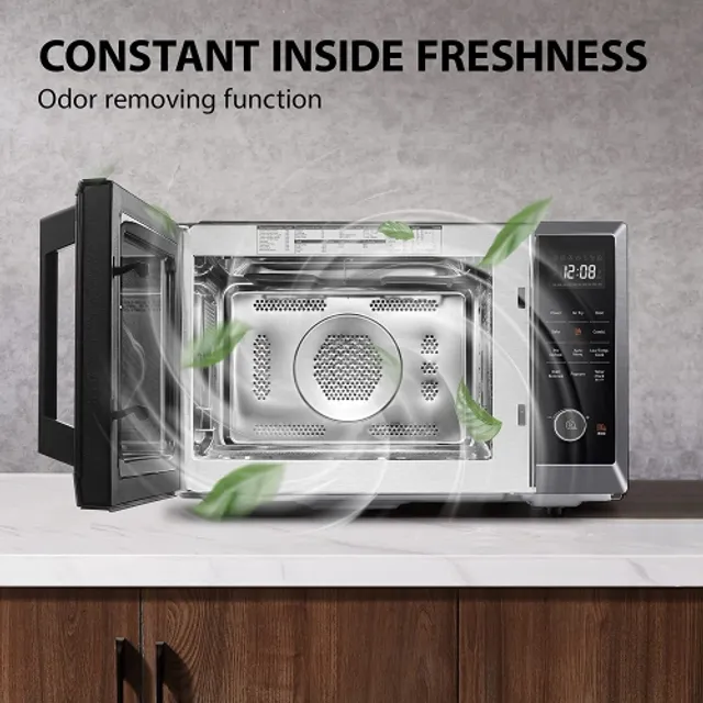  GE 3-in-1 Microwave Oven, Complete With Air Fryer, Broiler &  Convection Mode, 1.0 Cubic Feet Capacity, 1,050 Watts, Kitchen Essentials  for the Countertop or Dorm Room