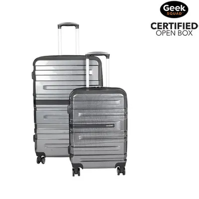 Open Box - Samsonite McGrath 2-Piece Hard Side Expandable Luggage Set - Silver