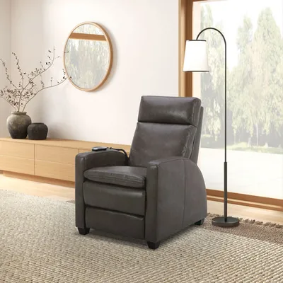 Soft Touch PU Power Recliner with Power Headrests & Zero Gravity – Grey