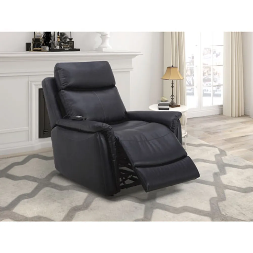 Faux Leather Power Reclining Lift Chair - Black