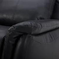 Faux Leather Power Reclining Lift Chair - Black