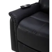 Faux Leather Power Reclining Lift Chair - Black