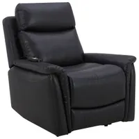 Faux Leather Power Reclining Lift Chair - Black