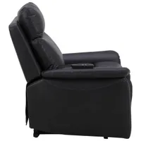 Faux Leather Power Reclining Lift Chair - Black