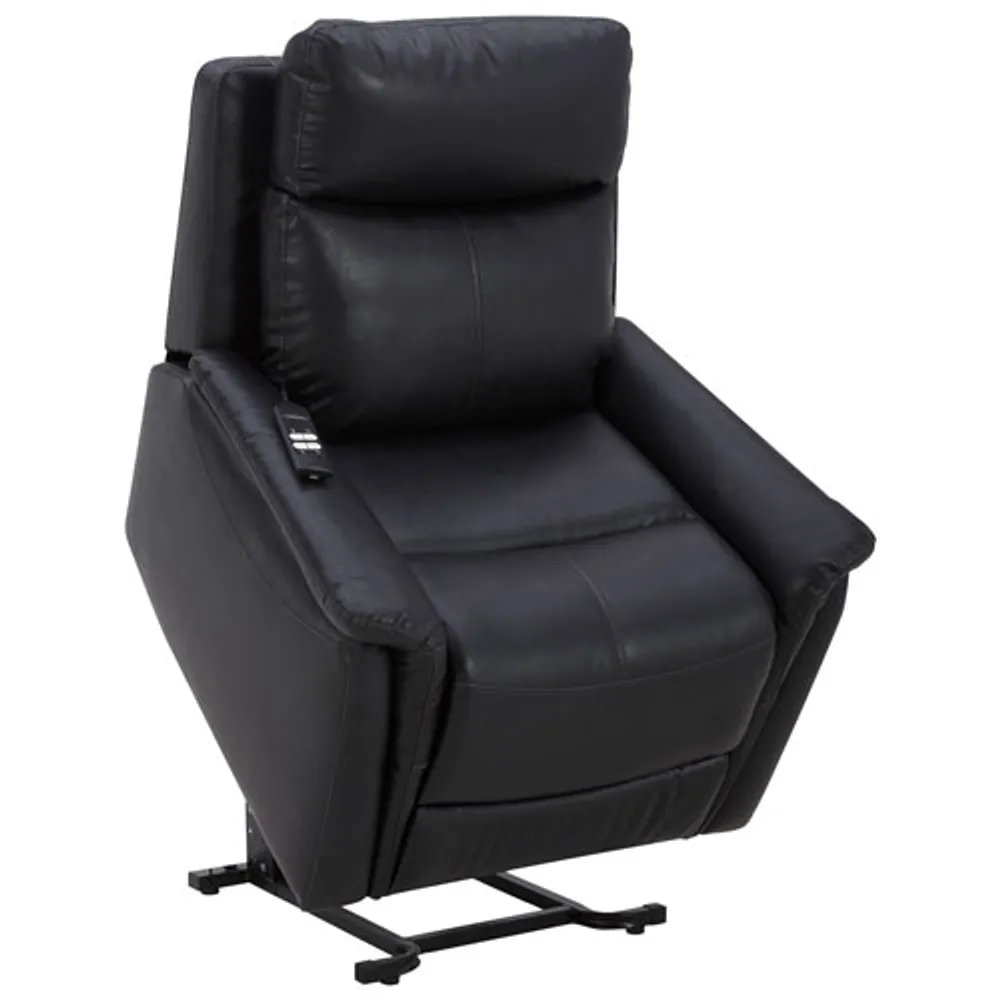 Faux Leather Power Reclining Lift Chair - Black