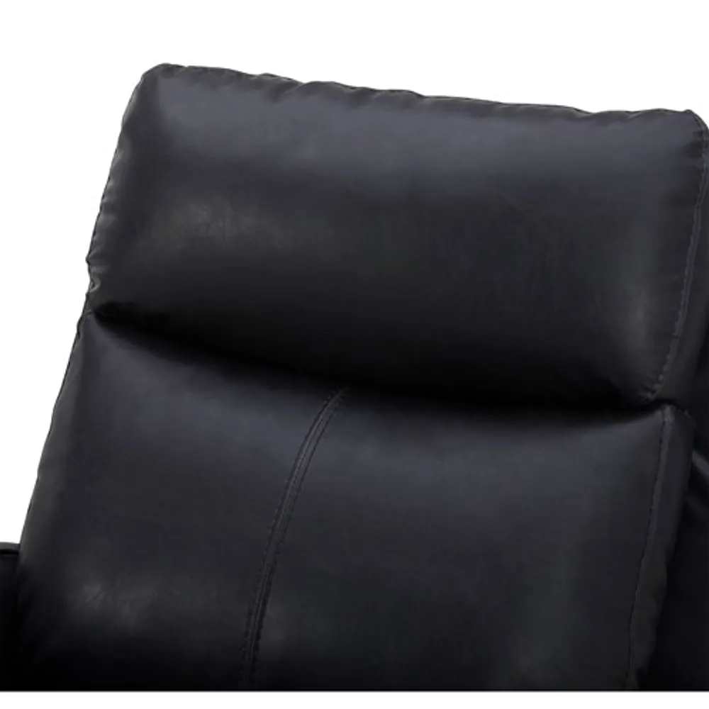 Faux Leather Power Reclining Lift Chair - Black