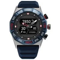 Montre intelligente GPS de 44 mm CZ Smart Hybrid Extreme de Citizen avec moniteur de fréquence cardiaque - Moyen/grand - Bleu