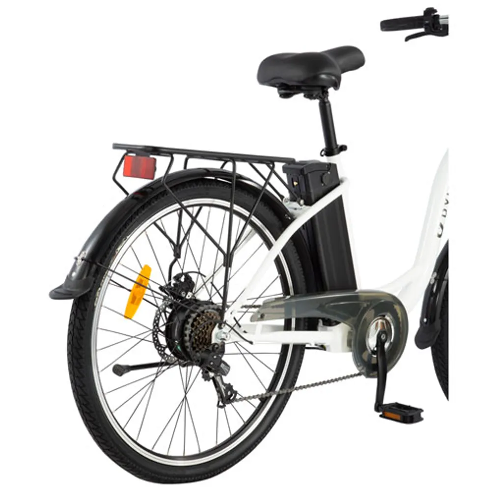 Gyrocopters Moxie 350W Electric Cruiser Bike with up to 55km Battery Range - White - Only at Best Buy