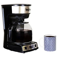 Total Chef Programmable Drip Coffee Maker - 12-Cup - Black/Silver