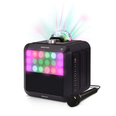 Singsation Center Stage All-In-One Karaoke Party System with 2 Wireless Mic (SPKAW740M2) - Black - Only at Best Buy