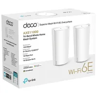 TP-Link Deco XE200 Tri-Band AXE11000 Whole Home Mesh Wi-Fi 6E System - 2 Pack