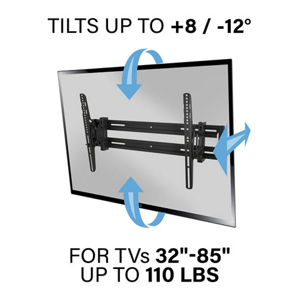 SANUS Accents 32" - 85" Extendable Tilting TV Wall Mount