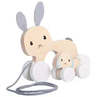 Jouet à tirer lapin et bébé de Bigjigs Toys