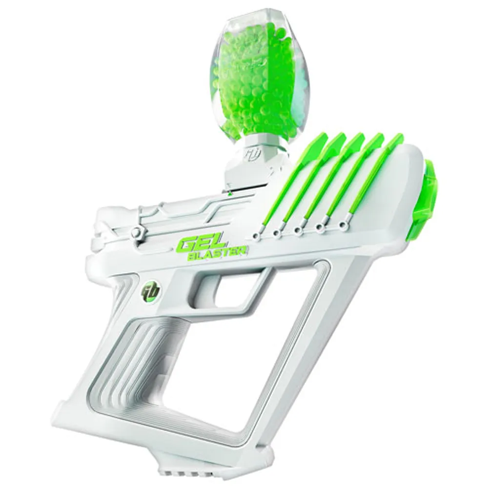 Pistolet à eau supérieur à balles en gel hydratées SURGE de Gel Blaster - Blanc