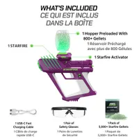 Pistolet à eau supérieur à balles en gel hydratées STARFIRE de Gel Blaster - Violet