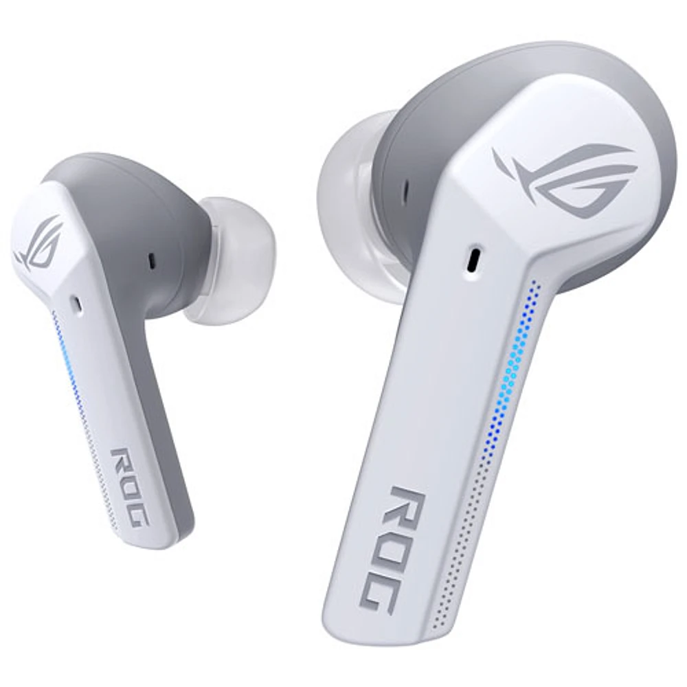 Écouteurs boutons 100 % sans fil à suppression du bruit ROG Cetra d'ASUS - Blanc