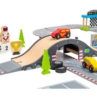 Bigjigs Toys Roadway Race Day Set