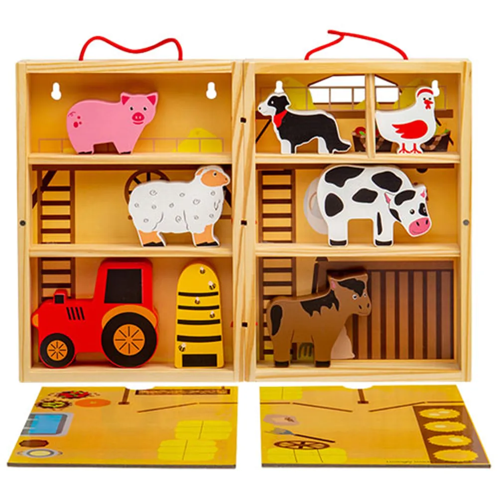 Boîte de jeu d’animaux de la ferme de Bigjigs Toys