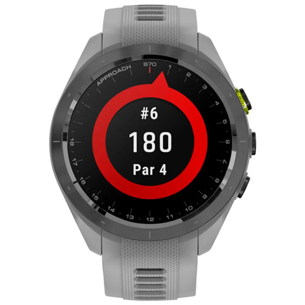 Montre intelligente GPS de 42 mm Approach S70 de Garmin pour le golf - Gris