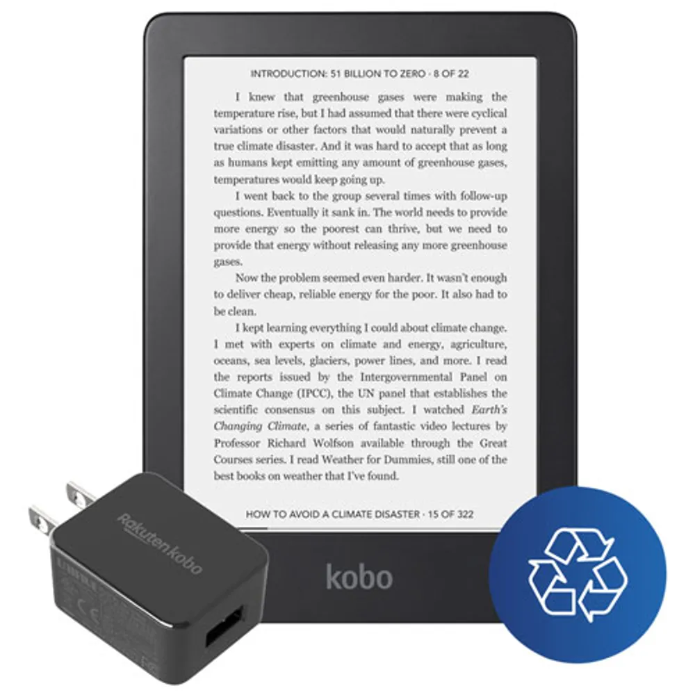 New! Kobo Clara HD eReader Wi-Fi, 6'' 8 GB [Black] - Bundle Sleep Cover 3  Colors