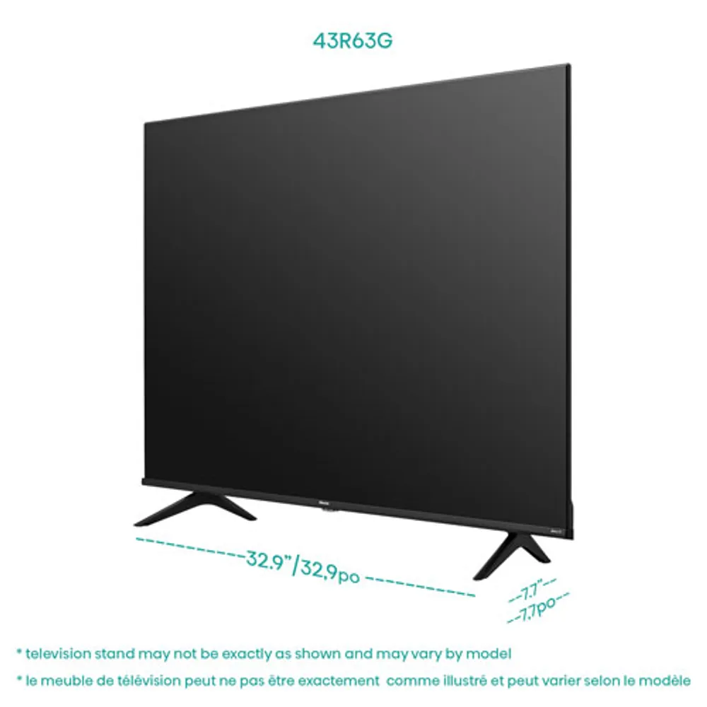 Hisense 43" 4K UHD HDR LED Roku Smart TV (43R63G) - 2022