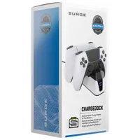 Surge ChargeDock Dual Controller Charging Station for PS5 - White