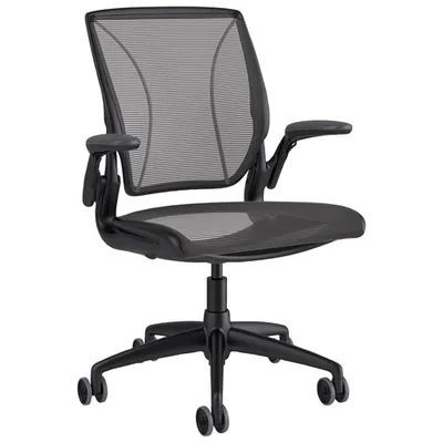 Humanscale Diffrient World Ergonomic Mid-Back Mesh Task Chair - Black