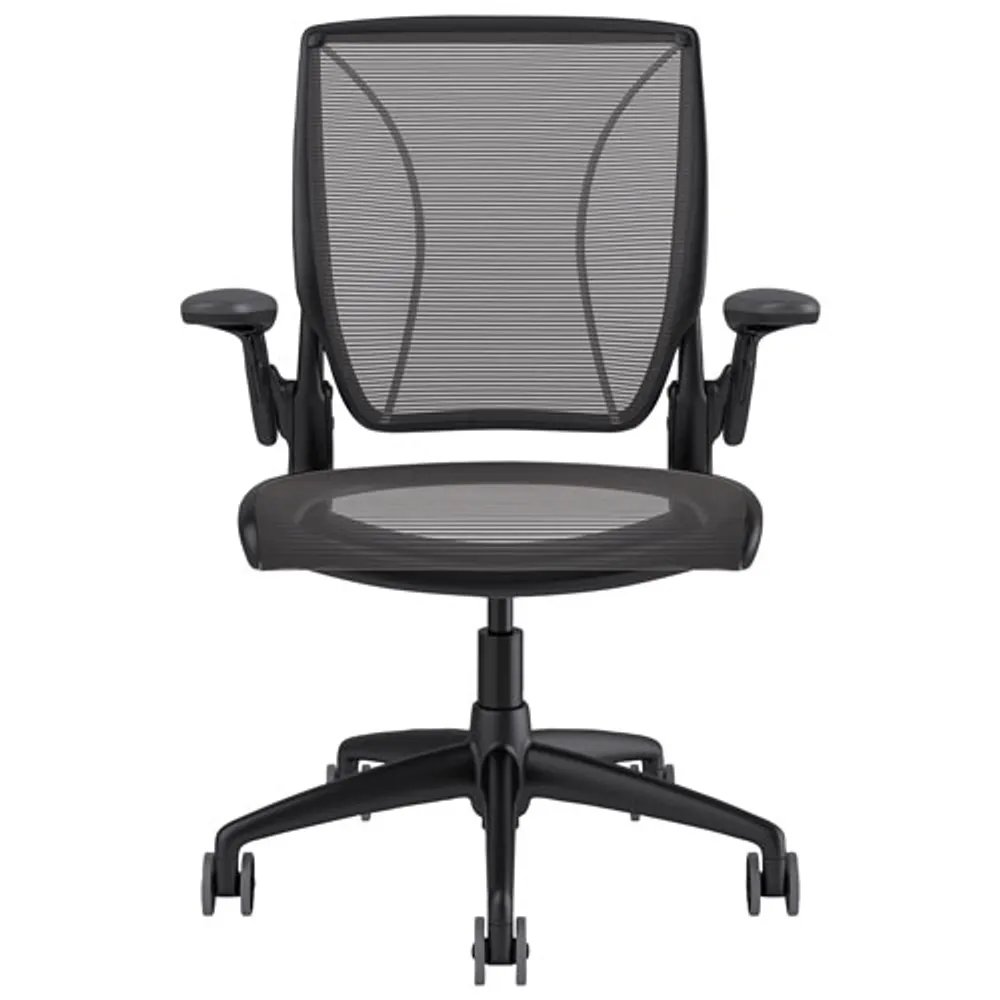 Humanscale Diffrient World Ergonomic Mid-Back Mesh Task Chair - Black