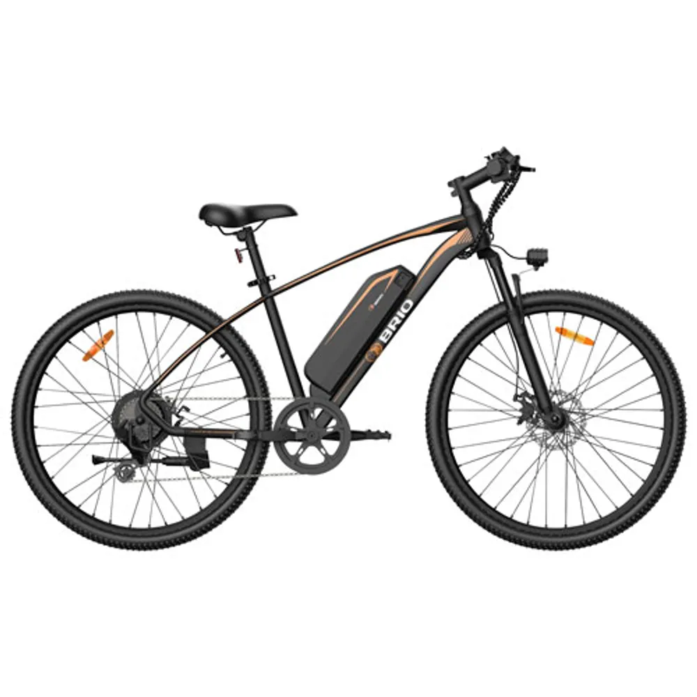 Gyrocopters Brio 350W Electric Mountain Bike with up to 60km Battery Range - Black - Only at Best Buy