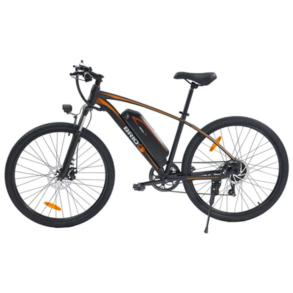 Gyrocopters Brio 350W Electric Mountain Bike with up to 60km Battery Range - Black - Only at Best Buy