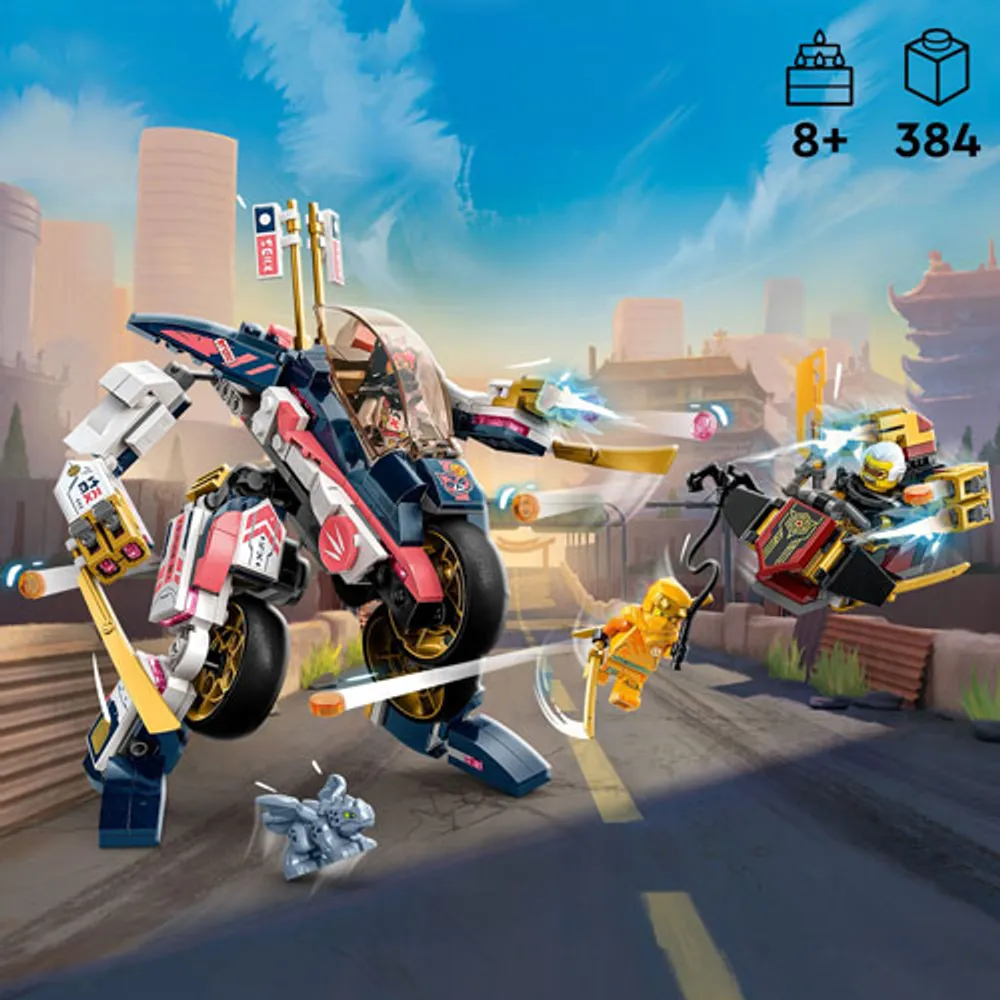 LEGO Ninjago: Dragons Rising - Sora’s Transforming Mech Bike Racer - 384 Pieces (71792)