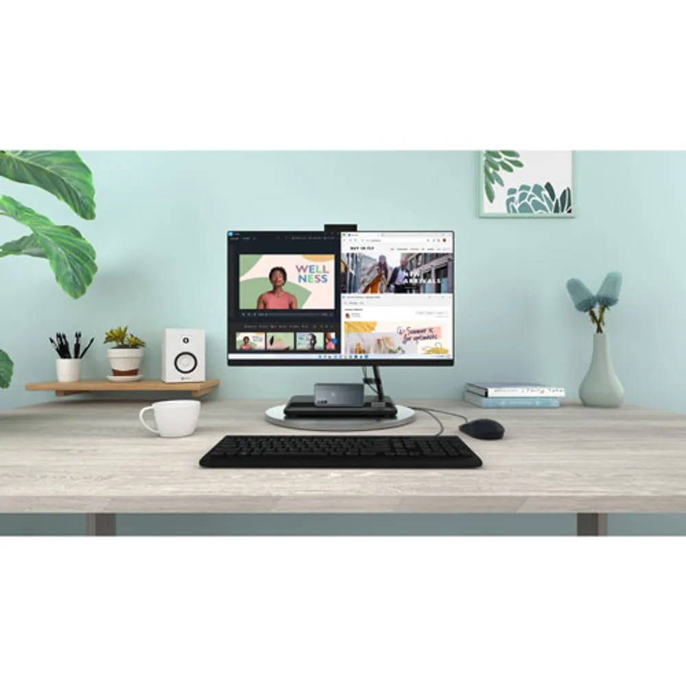 Lenovo IdeaCentre 3i All-In-One Desktop PC - Black (Intel Pentium 8505/256GB SSD/8GB RAM/Win 11)