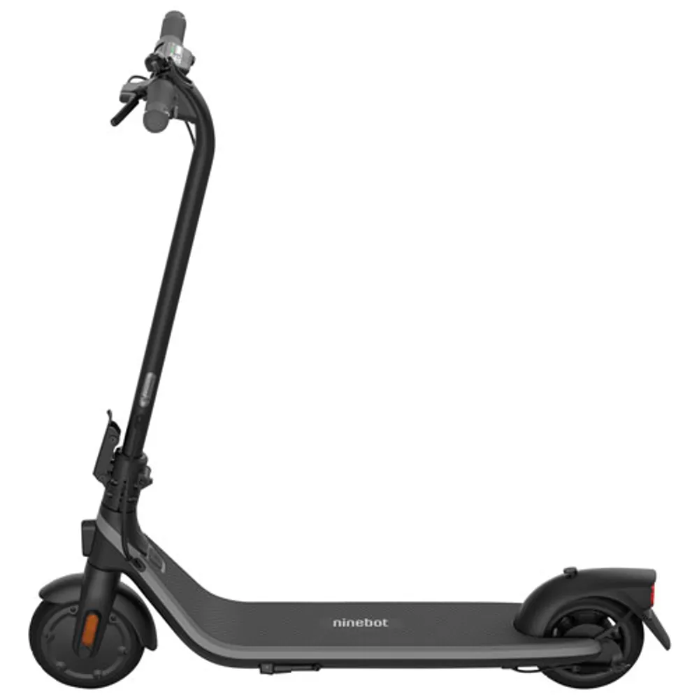 Trottinette électrique pour adolescents Ninebot KickScooter E2 de Segway (moteur 450 W/portée 25 km/vitesse maximale 20 km/h) - Gris foncé