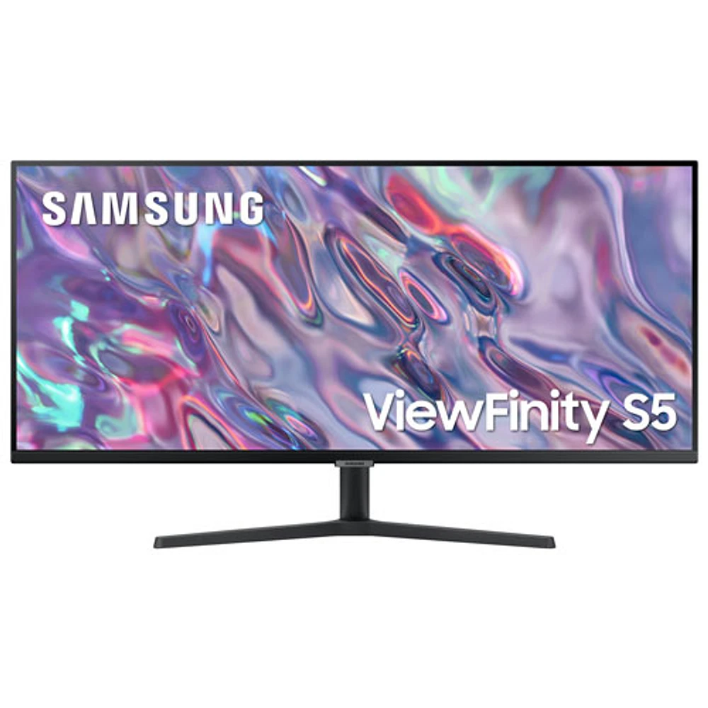 Moniteur FreeSync 34 po DEL VA WQHD 100 Hz de Samsung avec temps de réponse de 5 ms gris à gris (LS34C50DGANXZA) - Noir