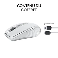 Souris sans fil Darkfield compacte MX Anywhere 3S de Logitech - Gris pâle