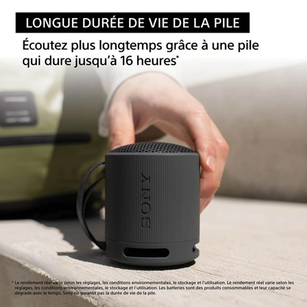 Sony SRS-XB100 Waterproof Bluetooth Wireless Speaker - Light Grey
