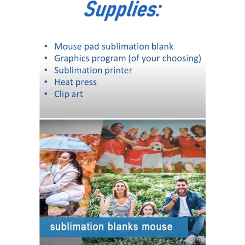 GENERIC Sublimation Blanks Mouse Pads,10 Pcs Computer White Mouse