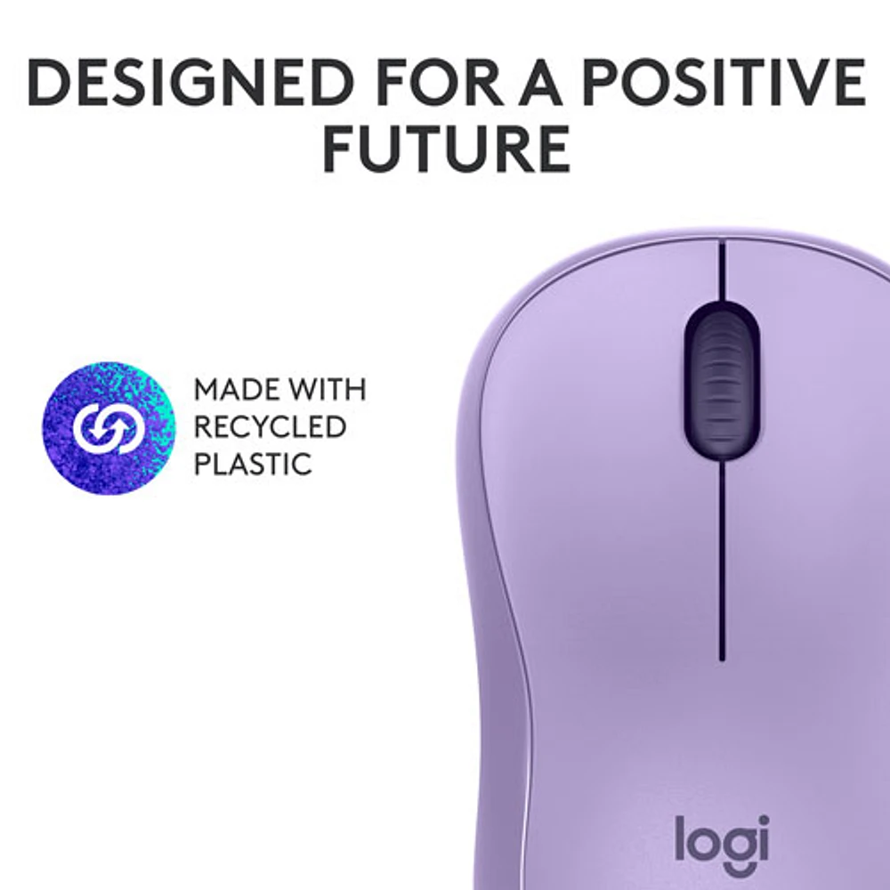 Logitech M240 Silent 1000 DPI Bluetooth Optical Mouse - Lavender - Only at Best Buy